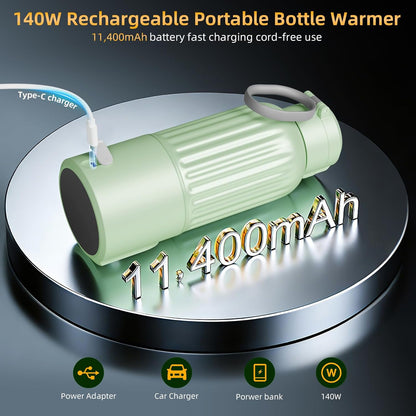 Rechargeable USB Portable Baby Bottle Milk Warmer with Precise Temperature Control and Fast Charging Warmer