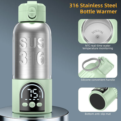Rechargeable USB Portable Baby Bottle Milk Warmer with Precise Temperature Control and Fast Charging Warmer